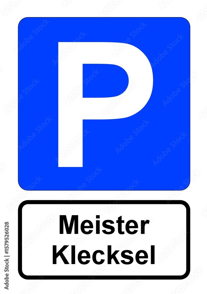 llustration eines blauen Parkplatzschildes mit der Aufschrift llustration eines blauen Parkplatzschildes mit der Aufschrift