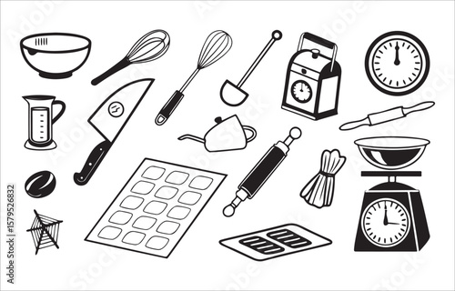 Baking and Cooking Utensils Collection kitchen whisk