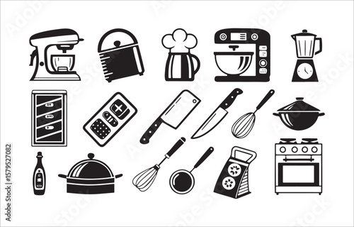 Kitchen appliances and utensils mixer blender