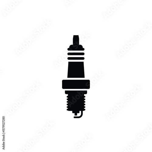 Black spark plug icon ignition engine