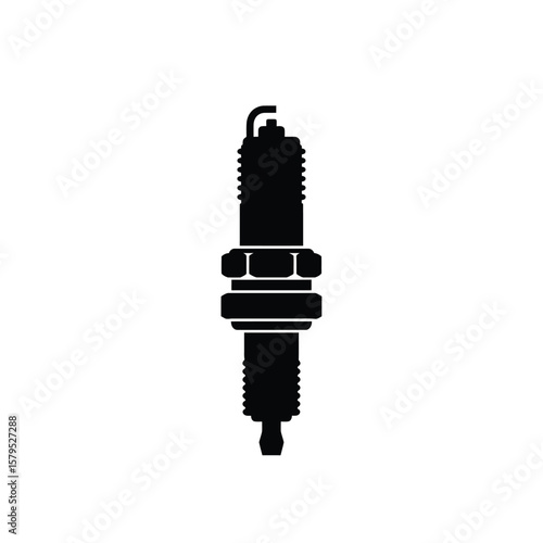 Black spark plug symbol ignition engine