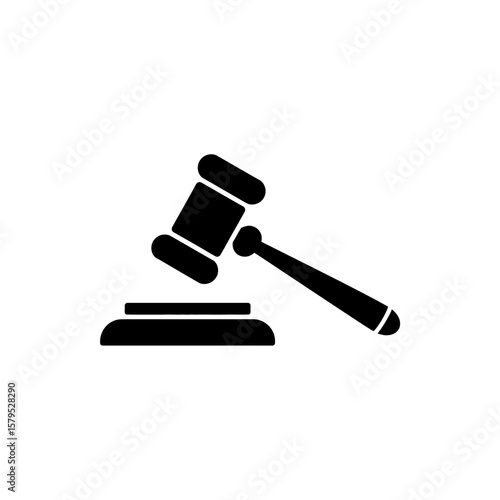 Judgment Hammer of Justice Symbol of Law and Order Illustration of Legal Court
