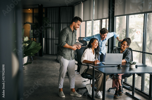 Group of business professionals having a meeting to discuss ideas and solutions for finance company