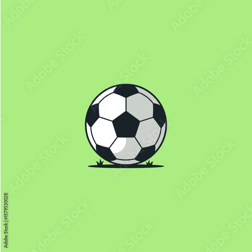 Football icon logo flat vector design