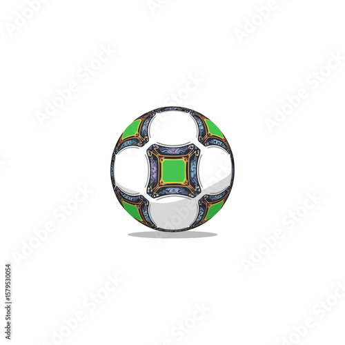 Football icon logo flat vector design