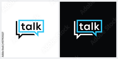 talk logo design vector template