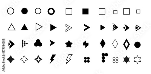 Bullet List for PowerPoint Presentation, Bullet point collection, arrows set vector illustration. Bullet points arrow collection. Vector illustration. Bullet point collection for presentation (1)