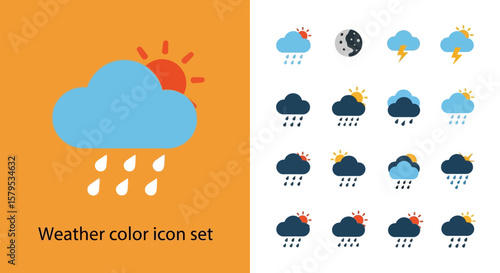 Weather Color Icon Set
