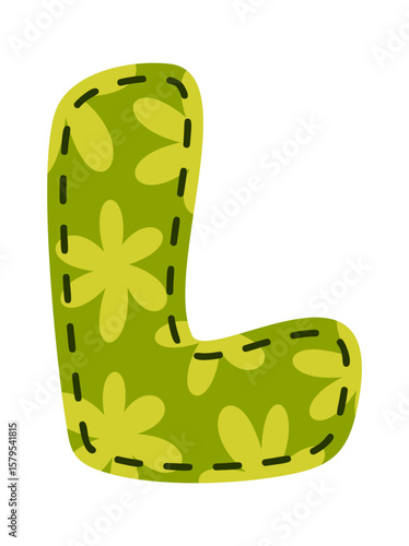 Wallpaper Mural Sewing letter L English alphabet Torontodigital.ca