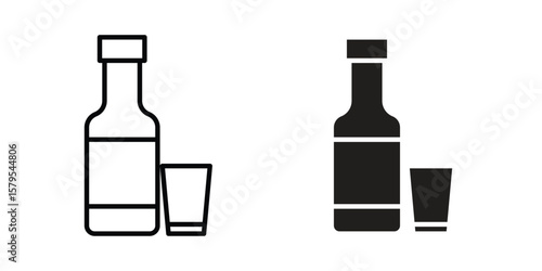 Vodka icon Logo Design Vector Template Illustration