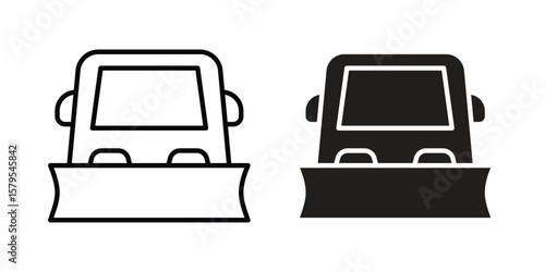 Snowplow icon Logo Design Vector Template Illustration