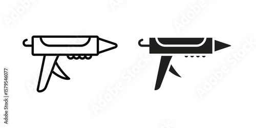 Sealants gun icon Logo Design Vector Template Illustration
