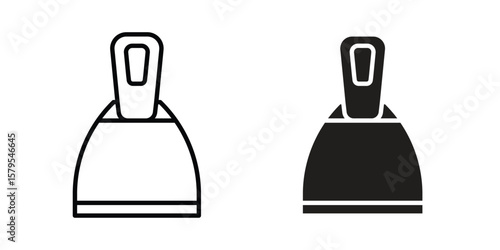 Putty knife icon Logo Design Vector Template Illustration