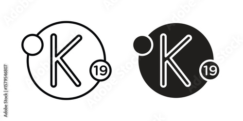 Potassium icon Logo Design Vector Template Illustration