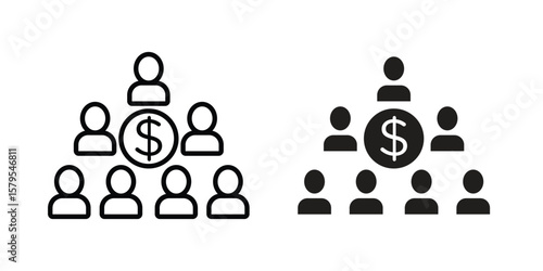 Ponzi scheme icon Logo Design Vector Template Illustration