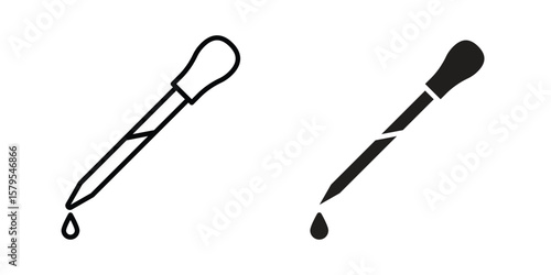 Pipette icon Logo Design Vector Template Illustration