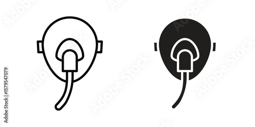 Oxygen mask icon Logo Design Vector Template Illustration
