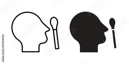 Nasal swab icon Logo Design Vector Template Illustration