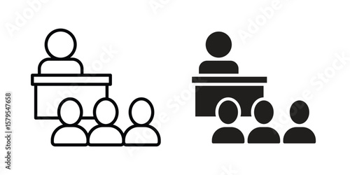 Lecture icon Logo Design Vector Template Illustration