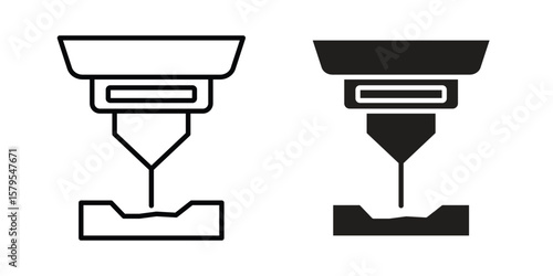 Laser machine icon Logo Design Vector Template Illustration