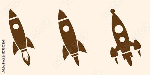 Rocket icon, rocket sign vector