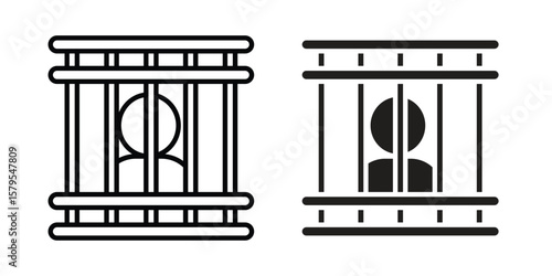 Jail icon Logo Design Vector Template Illustration