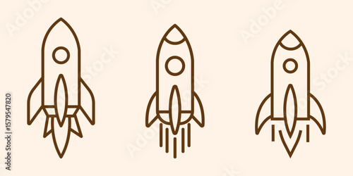 Rocket icon, rocket sign vector