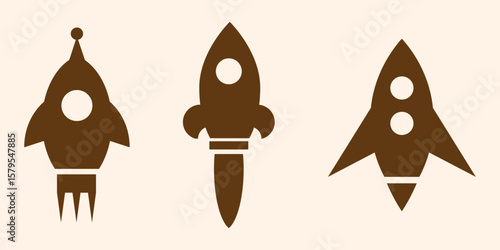 Rocket icon. Rocket launched icon vector.