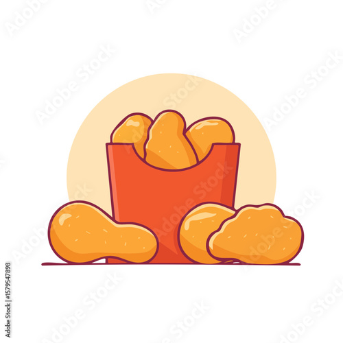 Chicken Nuggets Isolated on a Transparent Background 