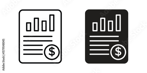 Income statement icon Logo Design Vector Template Illustration