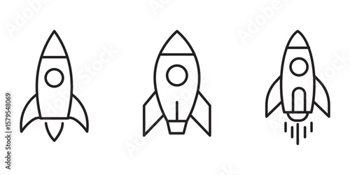 Rocket icon. Rocket launched icon vector.