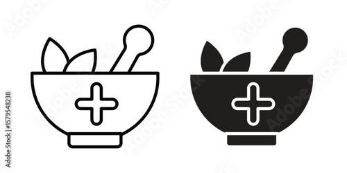 Herbal medicine icon Logo Design Vector Template Illustration