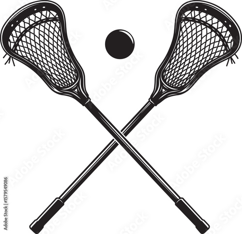 Lacrosse Player Sport Art Silhouettes white color background