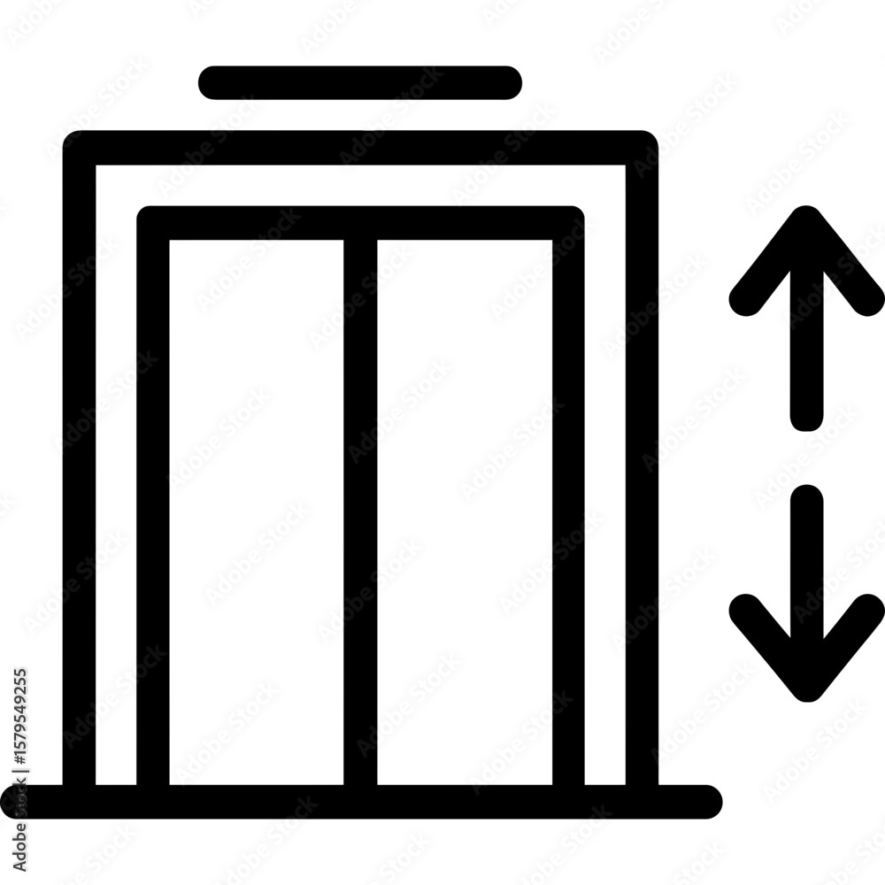 Elevator outline icon vector Elevator outline icon vector