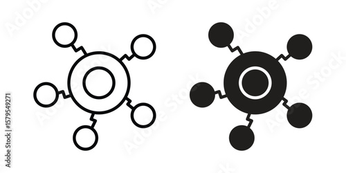 Decentralized icon Logo Design Vector Template Illustration
