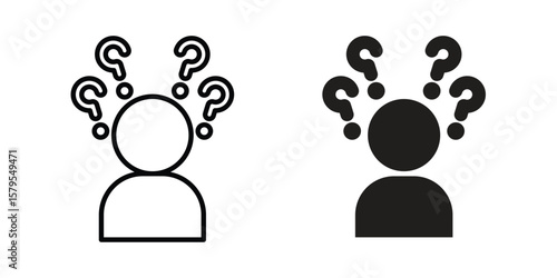 Curious human icon Logo Design Vector Template Illustration