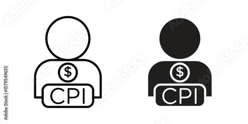 Consumer prices index icon Logo Design Vector Template Illustration