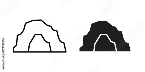 cave icon Logo Design Vector Template Illustration