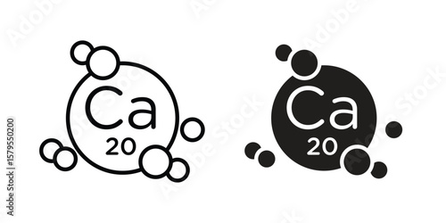 Calcium icon Logo Design Vector Template Illustration