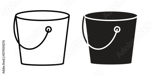 Bucket icon Logo Design Vector Template Illustration