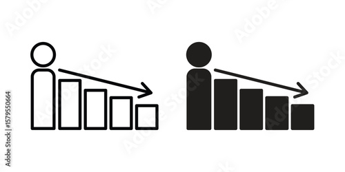 Attrition icon Logo Design Vector Template Illustration