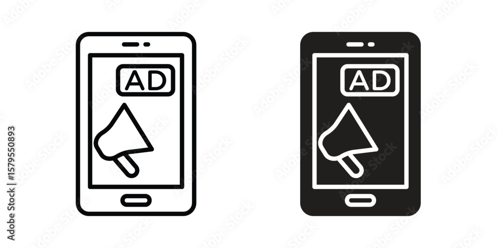 Advertising icon Logo Design Vector Template Illustration