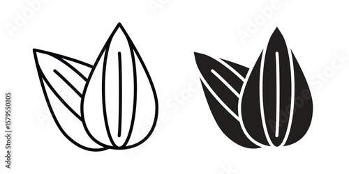 Almond icon Logo Design Vector Template Illustration