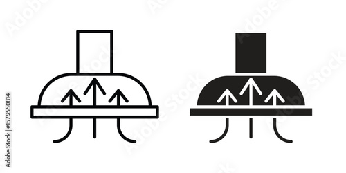 Air suction icon Logo Design Vector Template Illustration