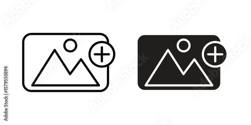 Add photos icon Logo Design Vector Template Illustration