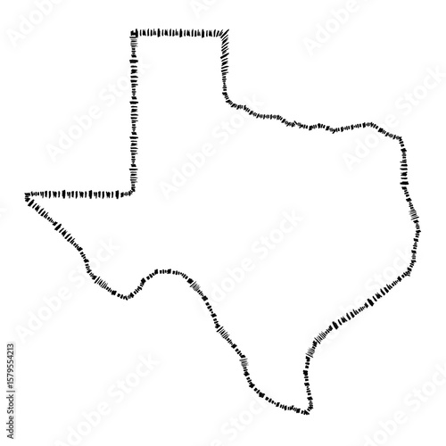 state of texas penciled hatching outline