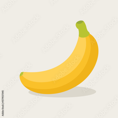 Simple Illustration of a Ripe Banana