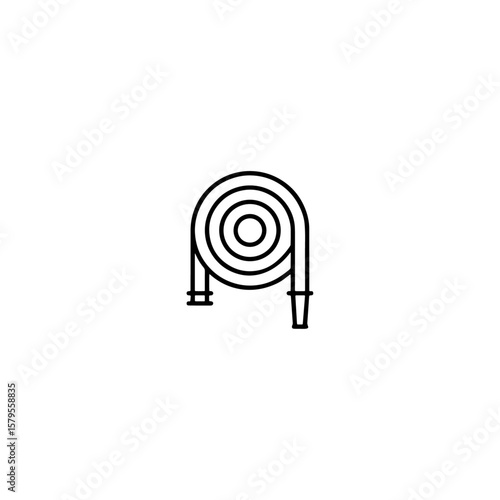 Fire extinguisher icon flat vector design. 