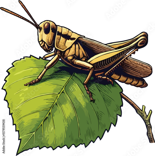 grasshopper, which is an insect belonging to the order Orthoptera and suborder Caelifera. 
