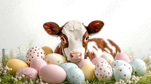 Wallpaper Mural 春の仔牛と彩り卵 Torontodigital.ca